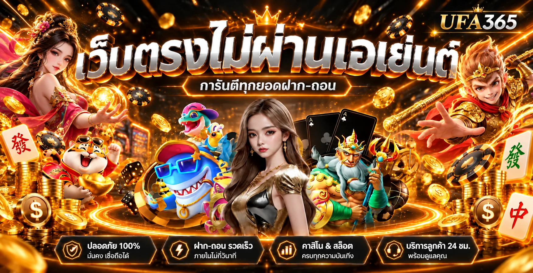 สล็อตออนไลน์ UFA365 เว็บตรงพร้อมตัวละครเกม PG Soft